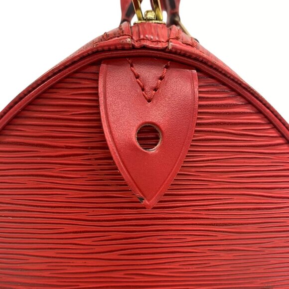 Brown-Bugundy Louis Vuitton Epi Speedy Boston Bag - Picture 14 of 16